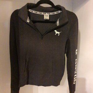 PINK Small dark grey quarter zip